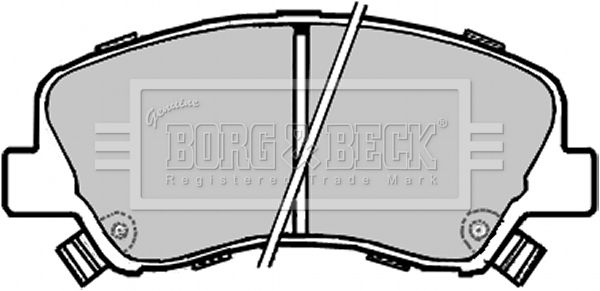 BORG & BECK Комплект тормозных колодок, дисковый тормоз BBP2330